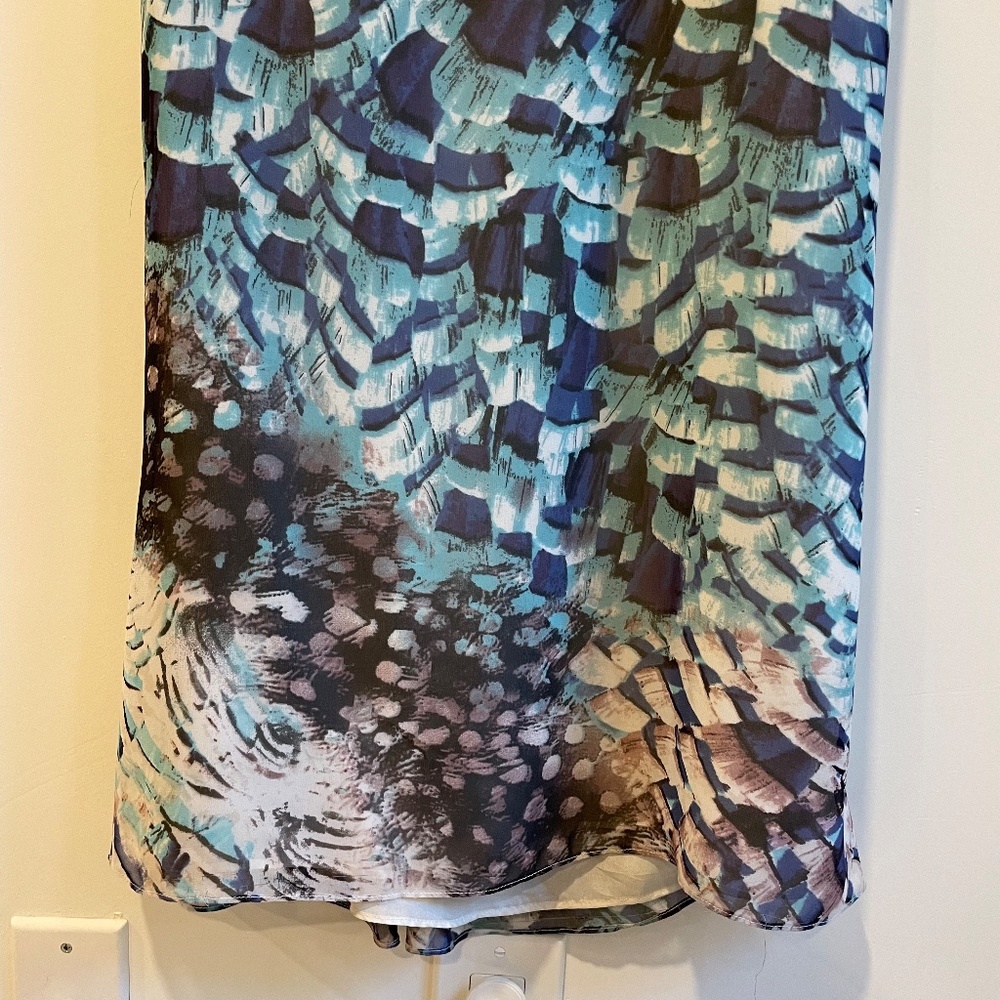 Pencey Feather-Print Long Silk Maxi Skirt - Picture 3 of 6